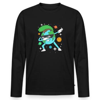 Geology Archaeology - Men's Premium Organic Long Sleeve Shirt - black - Front - Nico (187cm)