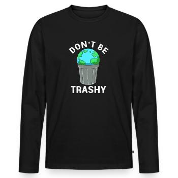 Geology Archaeology - Men's Premium Organic Long Sleeve Shirt - black - Front - Nico (187cm)