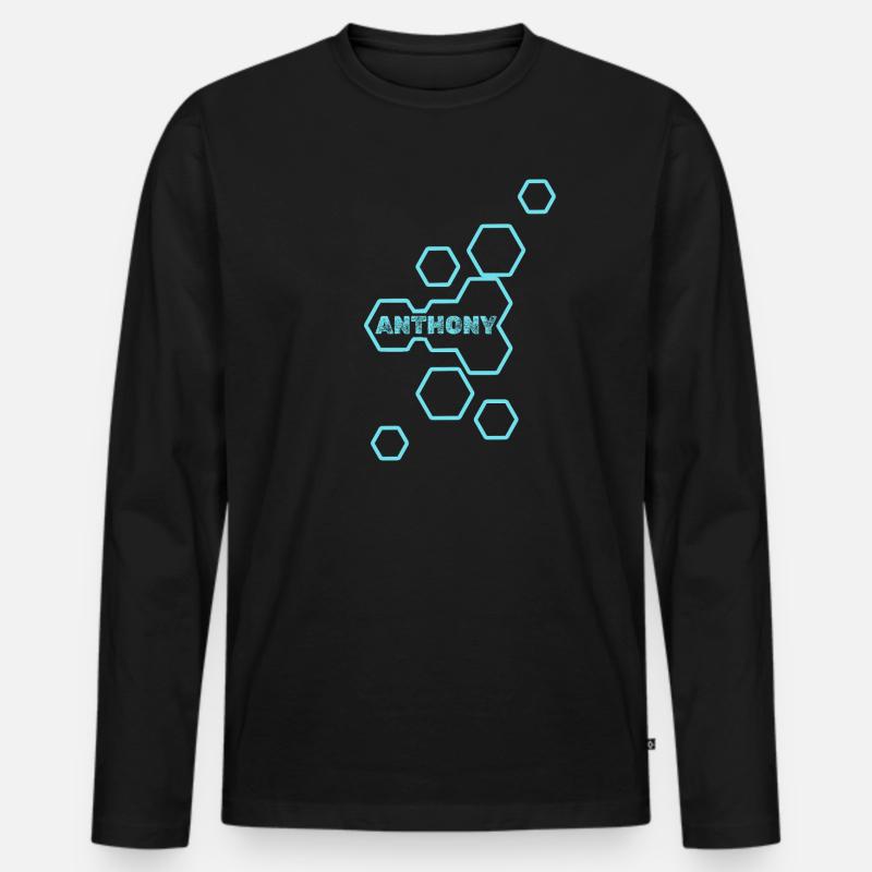 Anthony als Style - Männer Premium Bio Langarmshirt - Schwarz