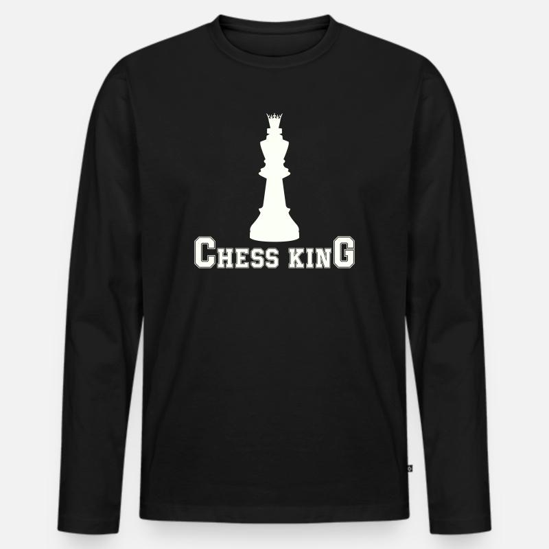 chess_king - Männer Premium Bio Langarmshirt - Schwarz