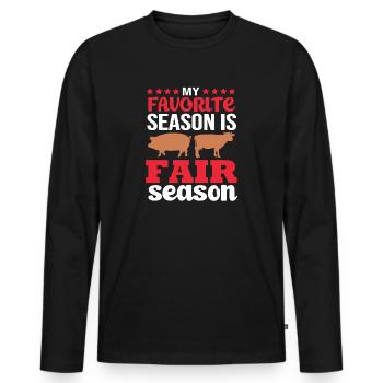 Vieh Viehzüchter - Männer Premium Bio Langarmshirt - Schwarz - Vorne - Nico (187cm)