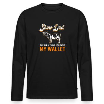 Vieh Viehzüchter - Männer Premium Bio Langarmshirt - Schwarz - Vorne - Nico (187cm)