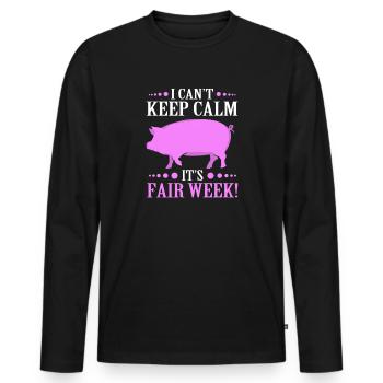 Viehzüchter Vieh - Männer Premium Bio Langarmshirt - Schwarz - Vorne - Nico (187cm)