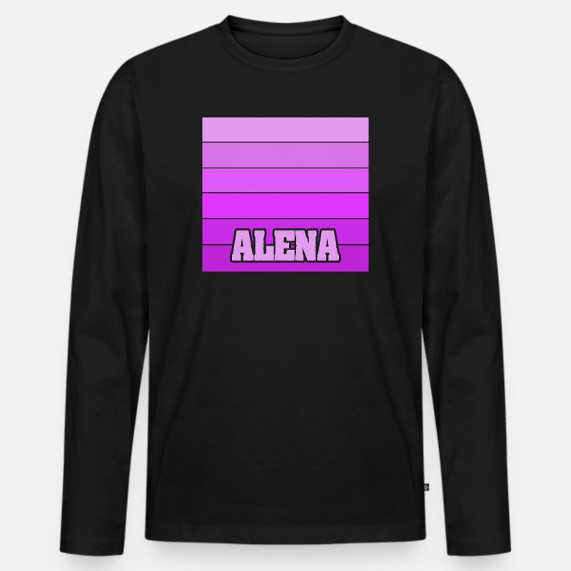 Alena - Männer Premium Bio Langarmshirt - Schwarz