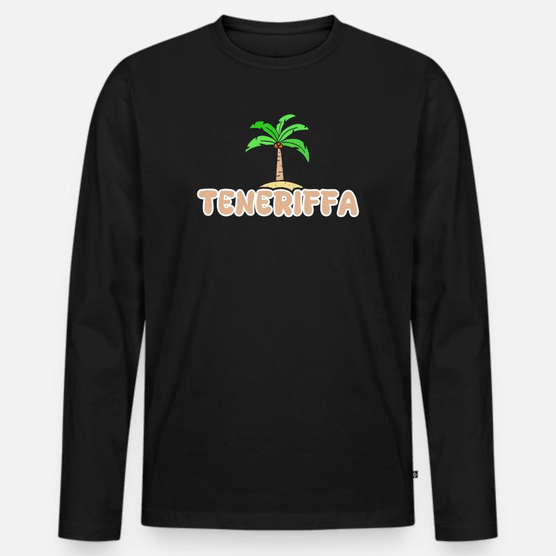Urlaub Teneriffa - Männer Premium Bio Langarmshirt - Schwarz