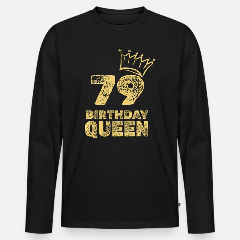 79 - Männer Premium Bio Langarmshirt - Schwarz