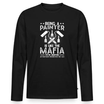 House Painter Hilarious Designs Unique Gifts - Männer Premium Bio Langarmshirt - Schwarz - Vorne - Nico (187cm)