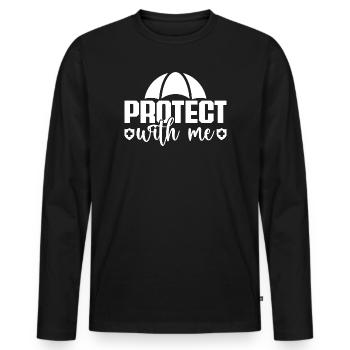 Agent d’assurance Costume Protect With Me Medicare - T-shirt manches longues Premium bio Homme - noir - Devant - Nico (187cm)