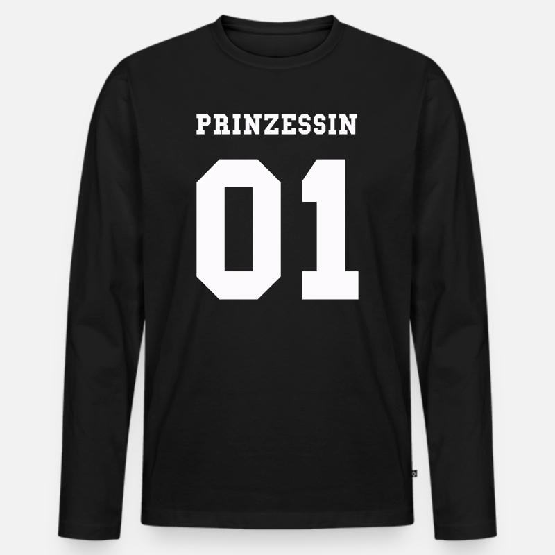 prinzessin_01- - Männer Premium Bio Langarmshirt - Schwarz