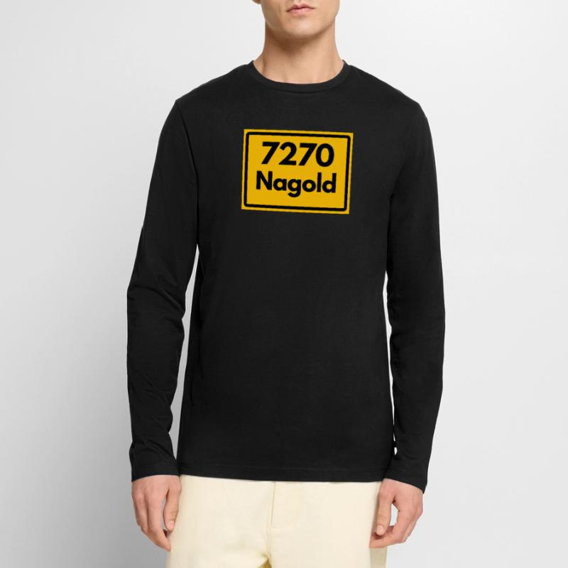 OLD POSTCODE POSTCODE 7270 NAGOLD HEIMATSTOLZ Men's Premium Organic Long Sleeve Shirt