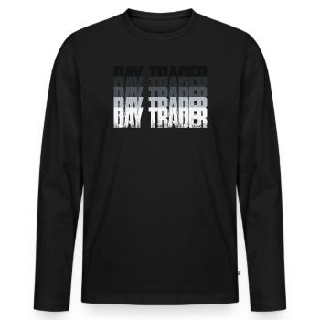 Day Trader Marché boursier Trader boursier - T-shirt manches longues Premium bio Homme - noir - Devant - Nico (187cm)