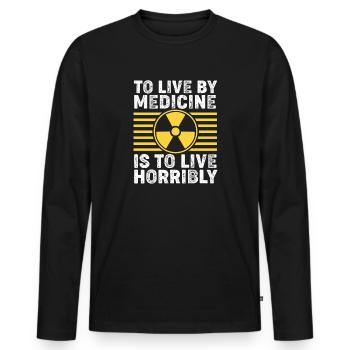 Radiologie Nuklear Atom Nuklearmedizin - Männer Premium Bio Langarmshirt - Schwarz - Vorne - Nico (187cm)