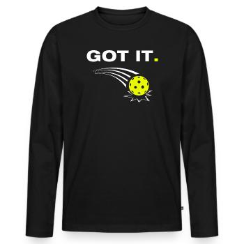 Got it lustiges Pickleball Spieler - Männer Premium Bio Langarmshirt - Schwarz - Vorne - Nico (187cm)