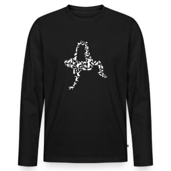 Breakdancers - T-shirt manches longues Premium bio Homme - noir - Devant - Nico (187cm)