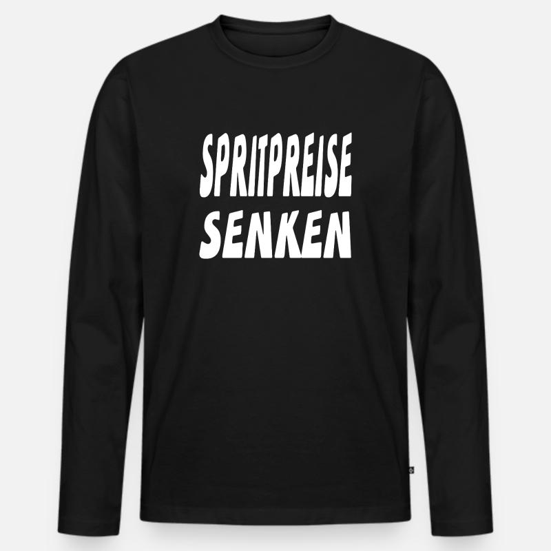 Sprit - Männer Premium Bio Langarmshirt - Schwarz