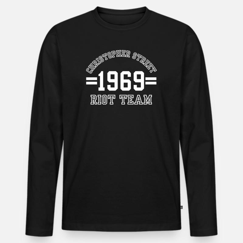 1969 Christopher Street Riot Team  - Männer Premium Bio Langarmshirt - Schwarz