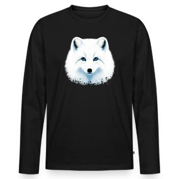 Arctic fox - Men's Premium Organic Long Sleeve Shirt - black - Front - Nico (187cm)