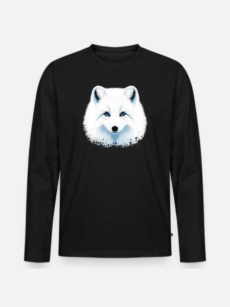 Arctic fox - Men's Premium Organic Long Sleeve Shirt - black