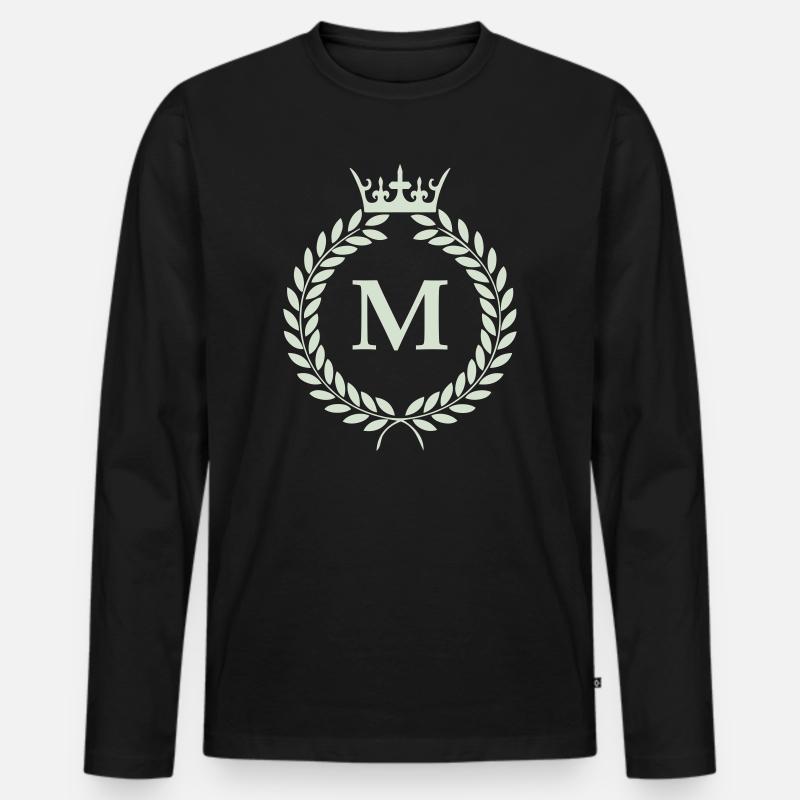 M_wappen- - Männer Premium Bio Langarmshirt - Schwarz