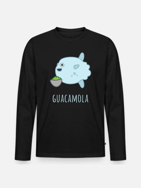 Mola Mola Guacamola - Männer Premium Bio Langarmshirt - Schwarz