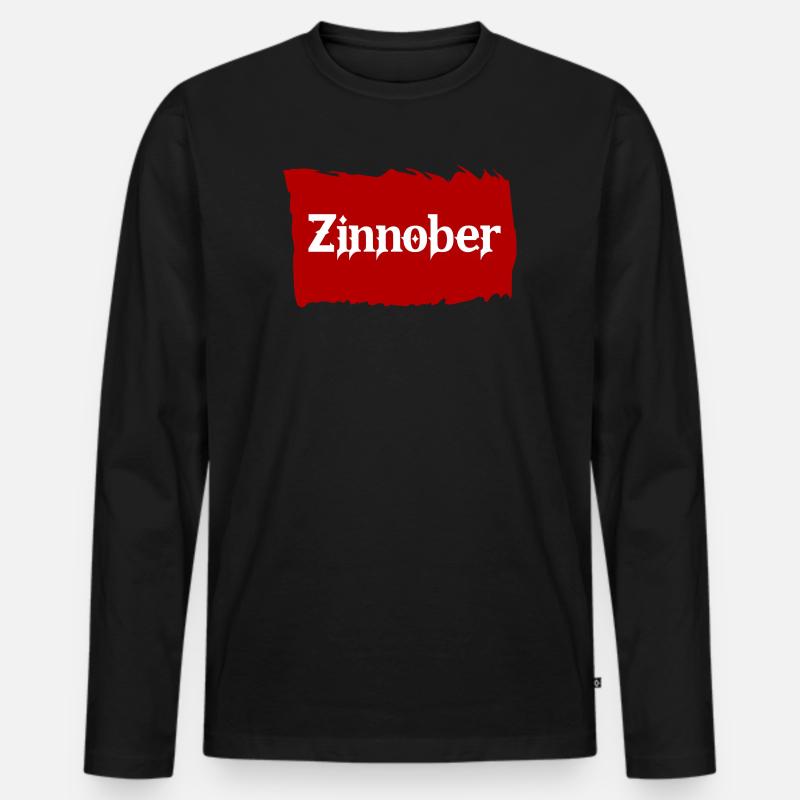 Zinnober - Männer Premium Bio Langarmshirt - Schwarz