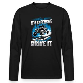 UTV Tout-Terrain 4 Roues Côte à côte - T-shirt manches longues Premium bio Homme - noir - Devant - Nico (187cm)
