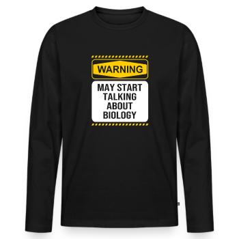 Structural formula molecule - Men's Premium Organic Long Sleeve Shirt - black - Front - Nico (187cm)