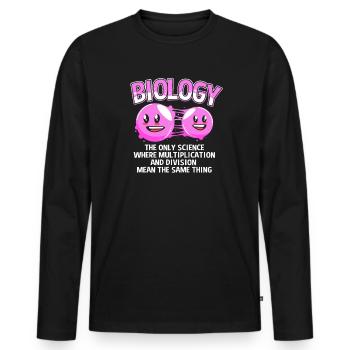 Molecule Structural Formula - Men's Premium Organic Long Sleeve Shirt - black - Front - Nico (187cm)