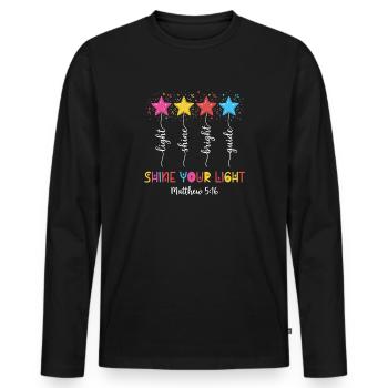Kids Christian Toddler Armor Of God - Männer Premium Bio Langarmshirt - Schwarz - Vorne - Nico (187cm)
