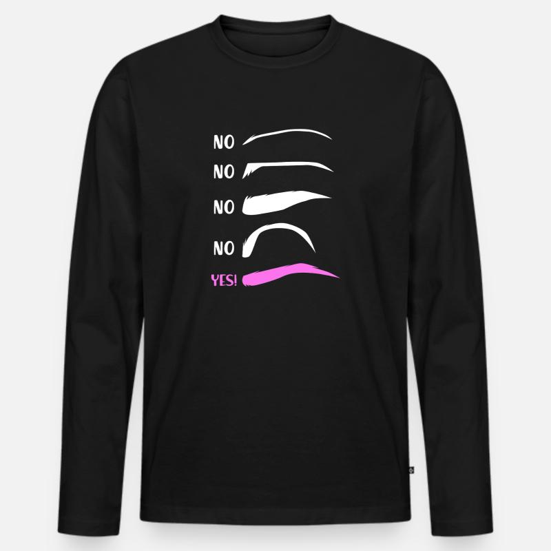 Make-up Microblading Kosmetik Kosmetikerin - Männer Premium Bio Langarmshirt - Schwarz