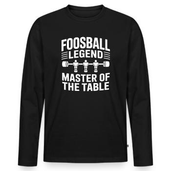 Table Soccer Evolution Funny Foosball Foosball - Men's Premium Organic Long Sleeve Shirt - black - Front - Nico (187cm)