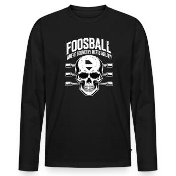 Table Soccer Evolution Funny Foosball Foosball - Men's Premium Organic Long Sleeve Shirt - black - Front - Nico (187cm)