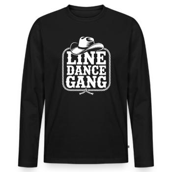 Western Dance Gang - Männer Premium Bio Langarmshirt - Schwarz - Vorne - Nico (187cm)