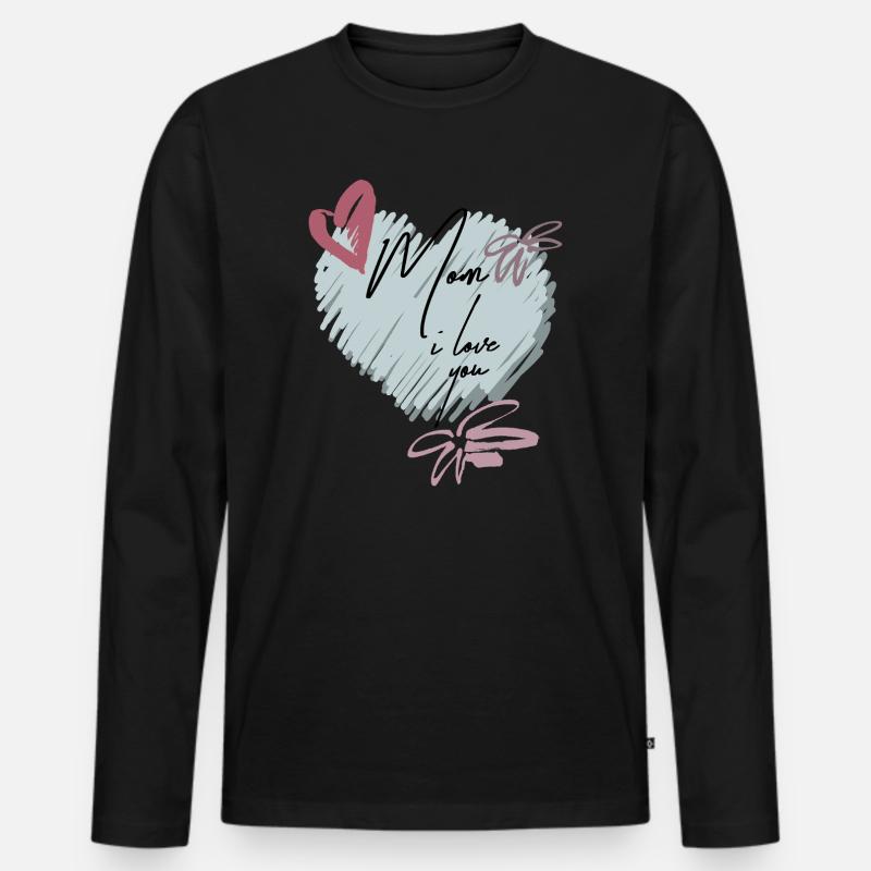  Mutterliebe - Männer Premium Bio Langarmshirt - Schwarz