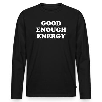 Conception d’une faute de frappe d’énergie assez bonne - T-shirt manches longues Premium bio Homme - noir - Devant - Nico (187cm)