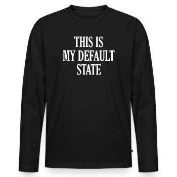 Instruction d’état par défaut Tee - T-shirt manches longues Premium bio Homme - noir - Devant - Nico (187cm)