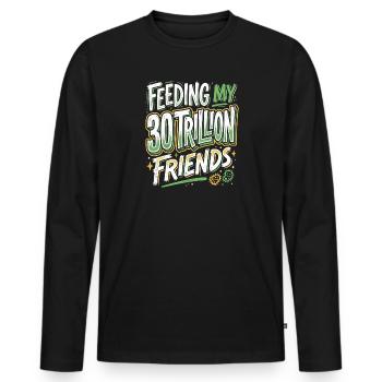 Nutrition Health Expert - Men's Premium Organic Long Sleeve Shirt - black - Front - Nico (187cm)