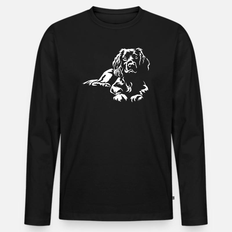 Boykin Spaniel "Black Edition" - Männer Premium Bio Langarmshirt - Schwarz