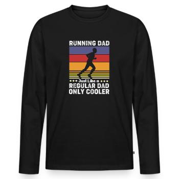 Marathon Half Marathon Marathon Runner - Men's Premium Organic Long Sleeve Shirt - black - Front - Nico (187cm)
