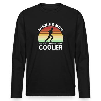 Marathon Half Marathon Marathon Runner - Men's Premium Organic Long Sleeve Shirt - black - Front - Nico (187cm)