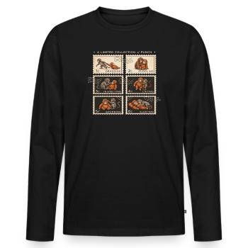 Stamps Baby Monkey Punch - Männer Premium Bio Langarmshirt - Schwarz - Vorne - Nico (187cm)