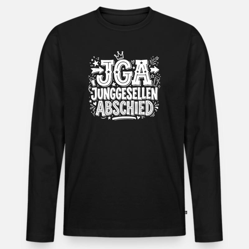 JGA Junggesellenabschied - Männer Premium Bio Langarmshirt - Schwarz