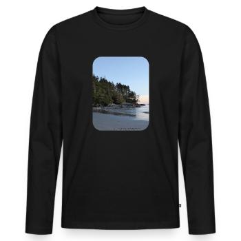 Tonquin Beach 1 - Men's Premium Organic Long Sleeve Shirt - black - Front - Nico (187cm)