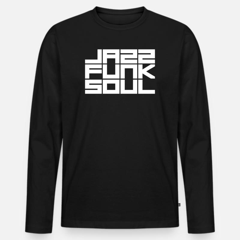Monochrome Grid Geometric Pattern - Men's Premium Organic Long Sleeve Shirt - black