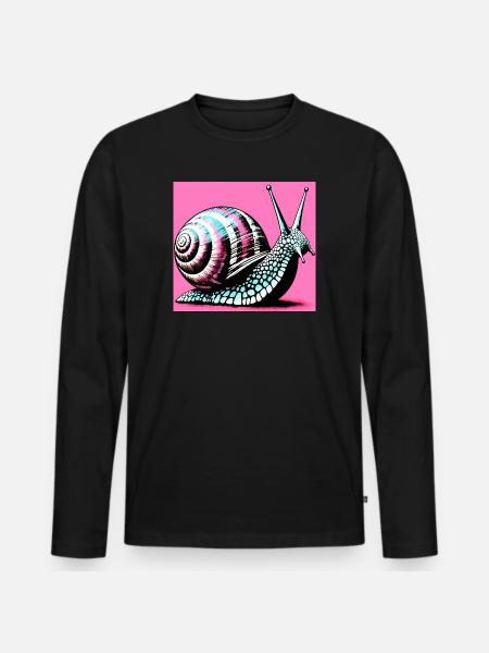 Escargot - T-shirt manches longues Premium bio Homme - noir