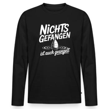 Angel Spruch lustig - Männer Premium Bio Langarmshirt - Schwarz - Vorne - Nico (187cm)
