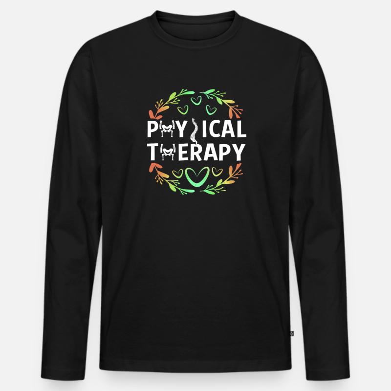 Physiotherapie Physio Physiotherapeut - Männer Premium Bio Langarmshirt - Schwarz