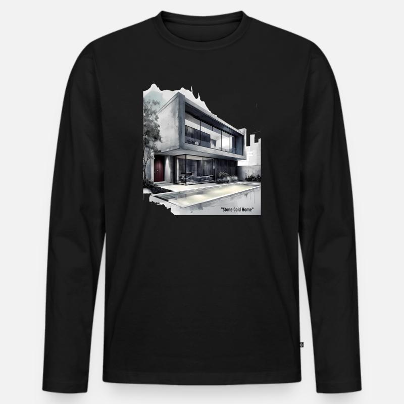 Stone Cold Modern Home - Männer Premium Bio Langarmshirt - Schwarz