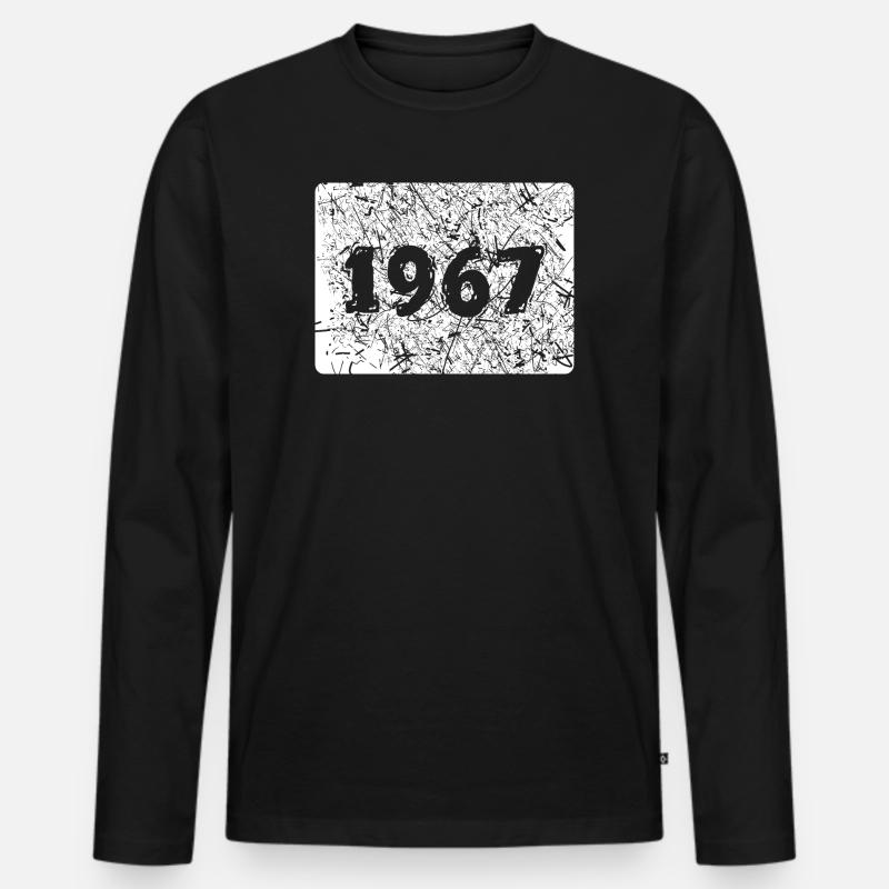 Jahr 1967 - Männer Premium Bio Langarmshirt - Schwarz