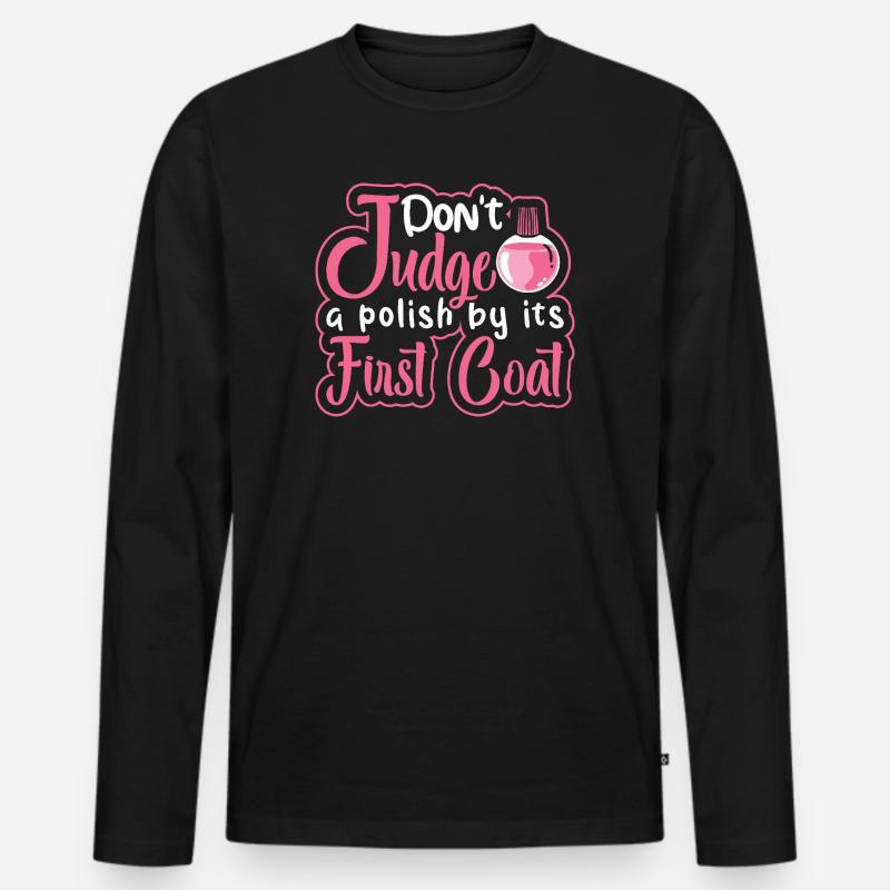Nageldesigner Nageldesignerin Kosmetik Nagelstudio - Männer Premium Bio Langarmshirt - Schwarz